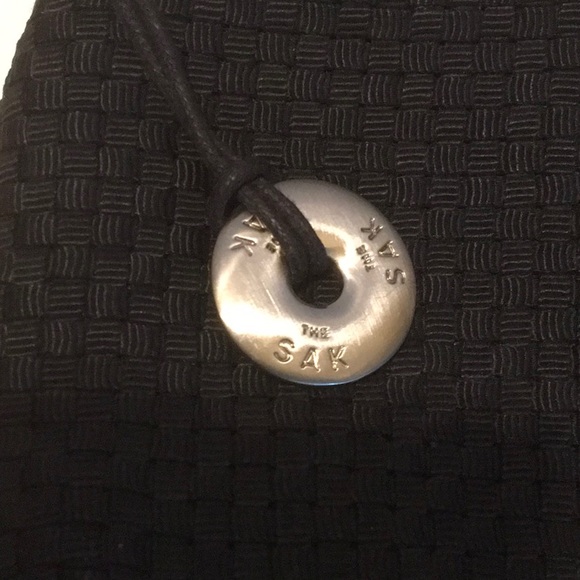 The SAK Black woven shoulderbag, wristlet CLUTCH LIKE NEW - Picture 4 of 8